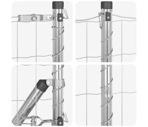 Eiro Žogs Ar 13 Flanged Posti 1.2X25 M Cinkots Tērauds Vidaxl