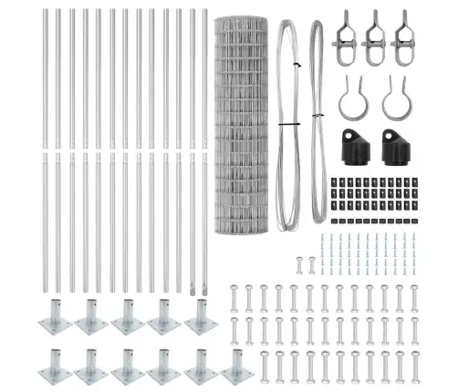 Eiro Žogs Ar 13 Flanged Posti 1.2X25 M Cinkots Tērauds Vidaxl
