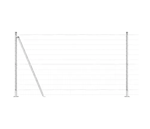 Eiro Žogs Ar 13 Flanged Posti 1.2X25 M Cinkots Tērauds Vidaxl