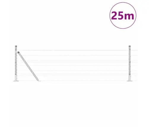 Tvora Su Stulpais Sidabro 0.6 X 25 M Plienas
