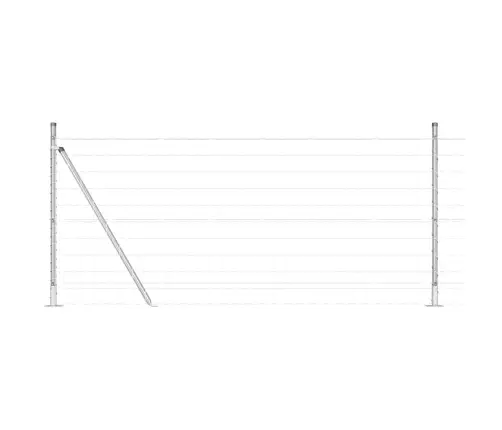 Tvora Su Stulpais Sidabro 1 X 25 M Plienas