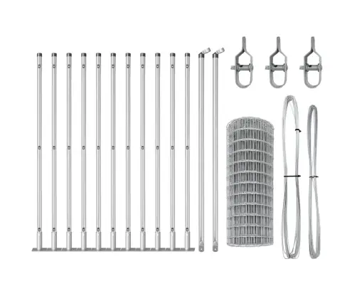 Tvora Su Stulpais Sidabro 0.6 X 25 M Plienas