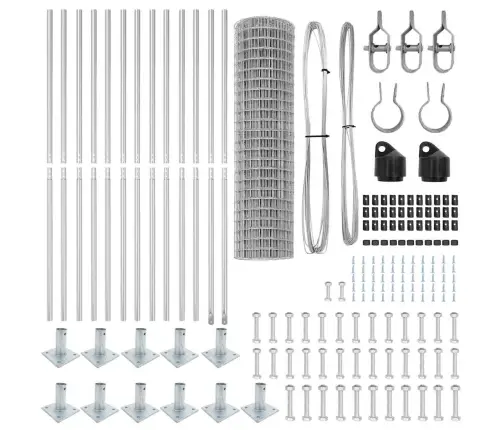 Tvora Su Stulpais Sidabro 0.8 X 25 M Plienas