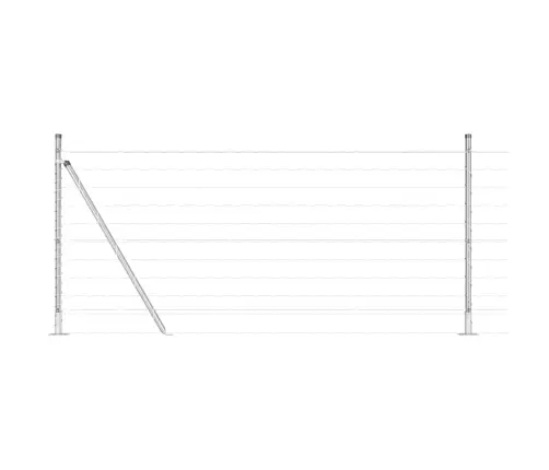 Tvora Su Stulpais Sidabro 0.8 X 25 M Plienas