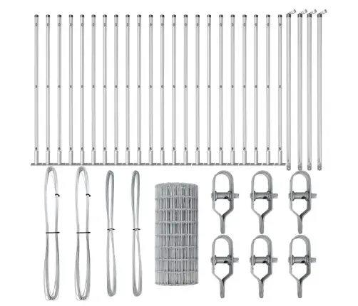 Tvora Su Stulpais Sidabro 0.4 X 50 M Plienas