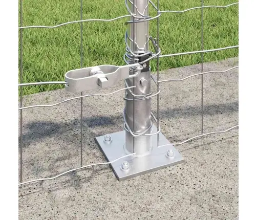 Eiropas Žogs Ar 13 Flangētiem Stabiem 0.6X50 M Cinkots Tērauds Vidaxl