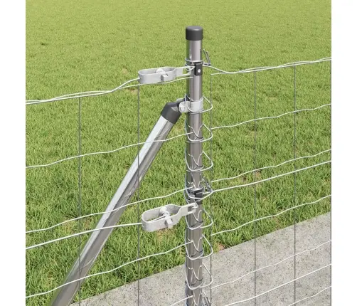 Tvora Su Stulpais Sidabro 0,4 X 50 M Plienas