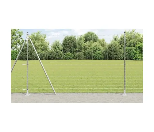 Eiro Žogs Ar 7 Flanged Stabiem 1.4X10 M Cinkots Tērauds Vidaxl