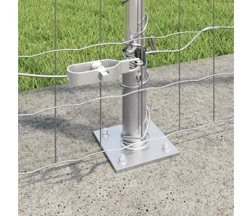 Eiropas Žogs Ar 7 Flanged Postiem 1.5X10 M Cinkots Tērauds Vidaxl