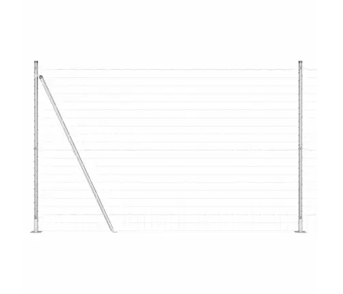 Eiropas Žogs Ar 7 Flanged Postiem 1.5X10 M Cinkots Tērauds Vidaxl