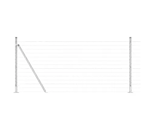 Eiropas Žogs Ar 13 Flanged Stabiem 0.8X25 M Cinkota Tērauda Vidaxl