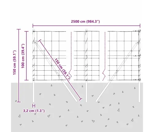 Lauku Žogs 1X25 M Cinkots Tērauds Vidaxl