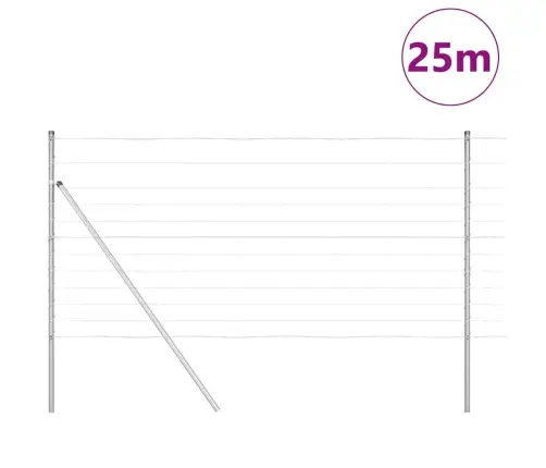 Lauka Žogs 1.2 X 25 M Cinkots Tērauds Vidaxl