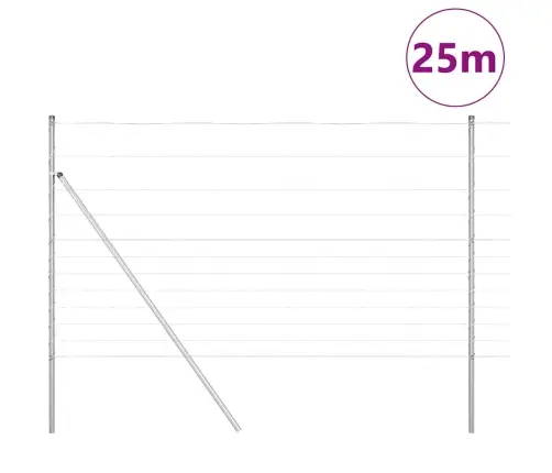 Lauksaimniecības Žogs 1.4X25 M Cinkots Tērauds Vidaxl