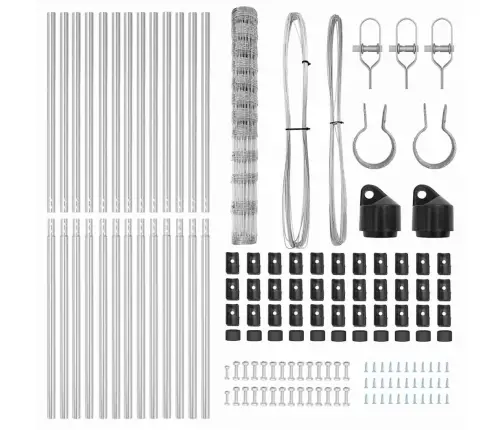 Ganyklų Tvora Sidabro 25 X 1.4 M Galvanizuotas Plienas