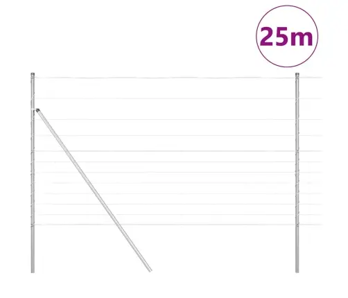 Ganyklų Tvora Sidabro 25 X 1.4 M Galvanizuotas Plienas