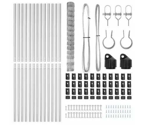 Ganyklų Tvora Sidabro 25 X 1.4 M Galvanizuotas Plienas