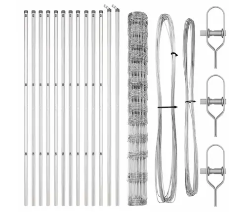Lauka Žogs 1.5X25 M Cinkots Tērauds Vidaxl