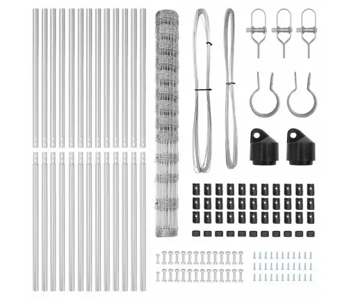 Lauka Žogs 1.5X25 M Cinkots Tērauds Vidaxl