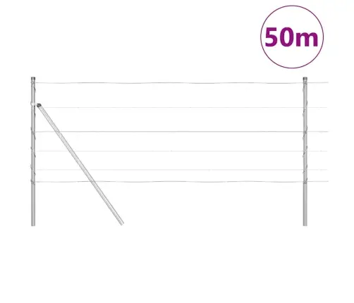Ganyklų Tvora Sidabro 50 X 0.8 M Galvanizuotas Plienas