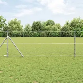 Lauku Žogs Sudraba 50 X 0.8 M Cinkots Tērauds Vidaxl