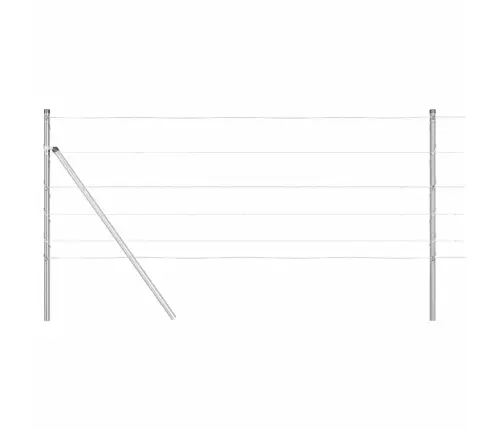 Lauka Žogs 0.8X50 M Cinkots Tērauds Vidaxl