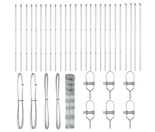 Lauku Žogs 1 X 50 M Cinkota Tērauda Vidaxl