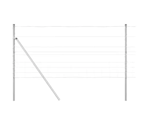 Lauku Žogs 1 X 50 M Cinkota Tērauda Vidaxl