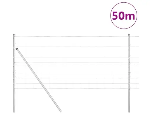 Lauku Žogs 1 X 50 M Cinkota Tērauda Vidaxl