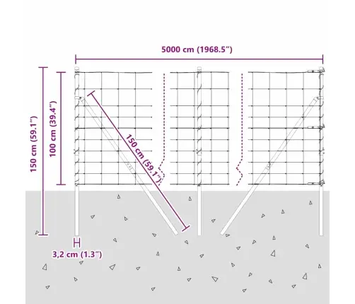 Aiapost Galvaniseeritud 50 X 1 M Teras
