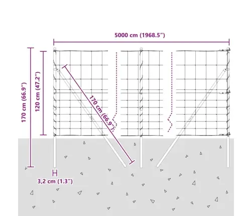 Aiapost Galvaniseeritud 50 X 1,2 M Teras