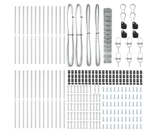 Lauku Žogs 1.2X50 M Cinkota Tērauda Vidaxl