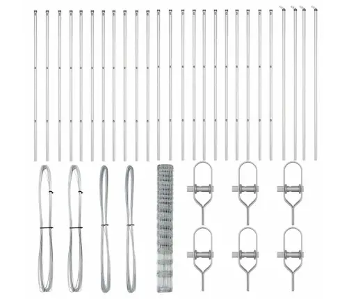 Lauka Žogs 1,5 X 50 M Cinkots Tērauds Vidaxl