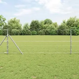Lauku Žogs Sudraba 100 X 0.8 M Cinkots Tērauds Vidaxl