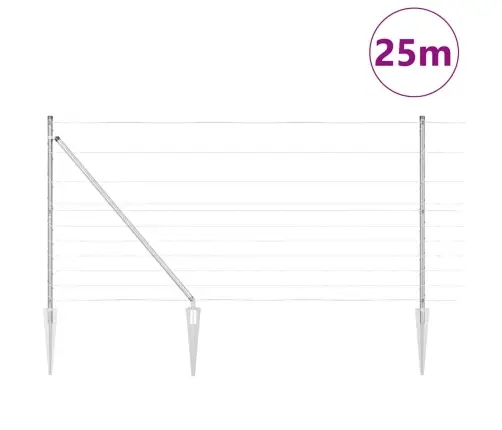 Karjamaa-Aed Hõbedane 25 X 1.2 M Tsingitud Teras