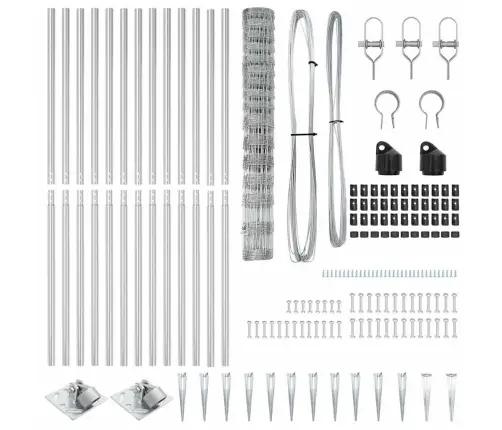 Lauku Žogs 1.2 X 25 M Cinkots Tērauds Vidaxl
