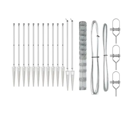 Karjamaa-Aed Hõbedane 25 X 1.4 M Tsingitud Teras