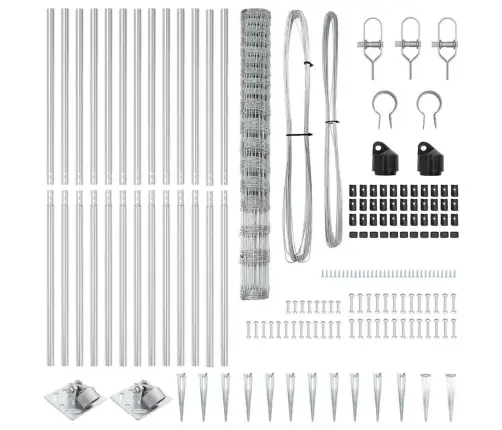 Karjamaa-Aed Hõbedane 25 X 1.5 M Tsingitud Teras