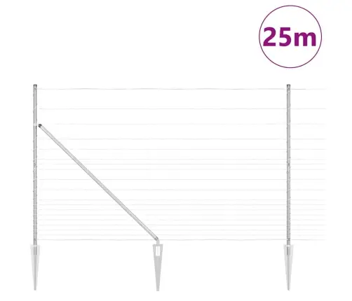 Karjamaa-Aed Hõbedane 25 X 1.5 M Tsingitud Teras