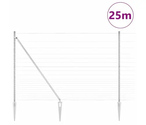 Karjamaa-Aed Hõbedane 25 X 1.6 M Tsingitud Teras