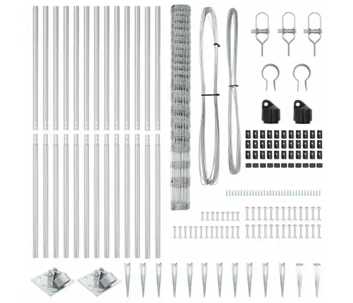 Karjamaa-Aed Hõbedane 25 X 1.6 M Tsingitud Teras