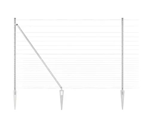 Ganyklų Tvora Sidabro 25 X 1.6 M Galvanizuotas Plienas