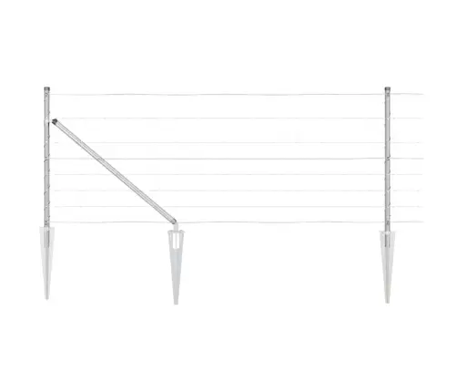 Lauku Žogs 0.8 X 50 M Cinkots Tērauds Vidaxl