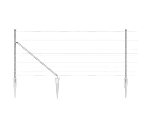 Lauka Žogs 1X50 M Cinkots Tērauds Vidaxl