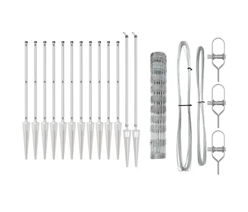 Lauku Žogs 1X50 M Cinkots Tērauds Vidaxl