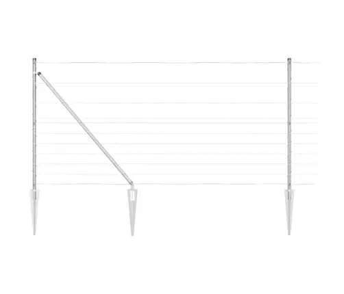 Ārējais Žogs 1,2 X 50 M Cinkots Tērauds Vidaxl