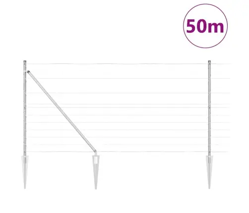 Karjamaa-Aed Hõbedane 50 X 1.2 M Tsingitud Teras
