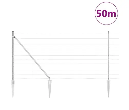 Tvorelės Stulpas Cinkuotas 50 X 1,2 M Plienas