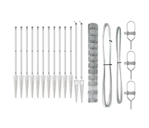 Lauku Žogs 1.2 X 50 M Cinkots Tērauds Vidaxl