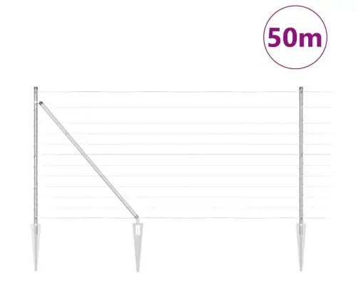 Lauku Žogs 1.2 X 50 M Cinkots Tērauds Vidaxl